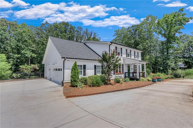 colonial house with a garage