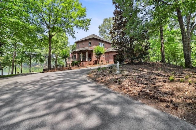 4043 Piedmont Lake Rd, Pine Mountain, GA 31822 - mediterranean / spanish house with asphalt driveway