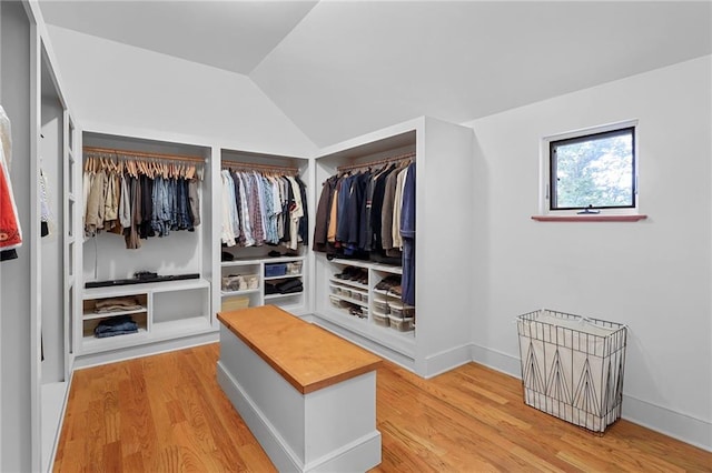 4043 Piedmont Lake Rd, Pine Mountain, GA 31822 - spacious closet featuring light wood finished floors and lofted ceiling