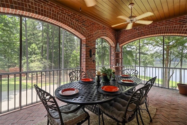 4043 Piedmont Lake Rd, Pine Mountain, GA 31822 - sunroom featuring a water view