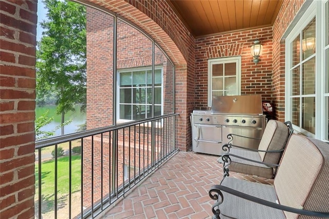 4043 Piedmont Lake Rd, Pine Mountain, GA 31822 - balcony featuring grilling area and a water view