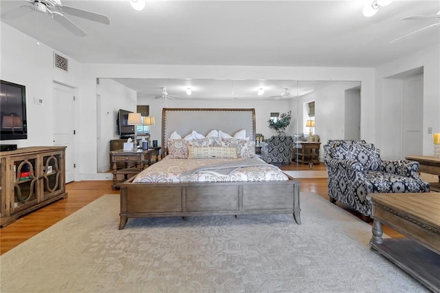4043 Piedmont Lake Rd, Pine Mountain, GA 31822 - bedroom with wood finished floors and ceiling fan