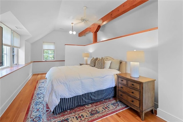 4043 Piedmont Lake Rd, Pine Mountain, GA 31822 - bedroom with lofted ceiling, wood finished floors, and baseboards