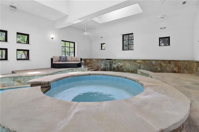 4043 Piedmont Lake Rd, Pine Mountain, GA 31822 - view of swimming pool featuring a hot tub and a skylight