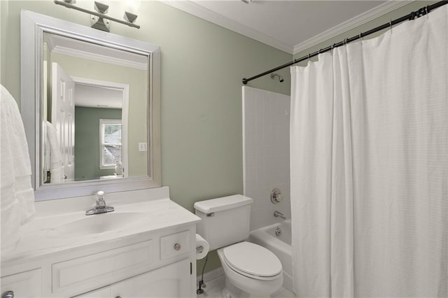 3260 Kingshouse Commons, Johns Creek, GA 30022 - bathroom with ornamental molding, vanity, and shower / tub combo