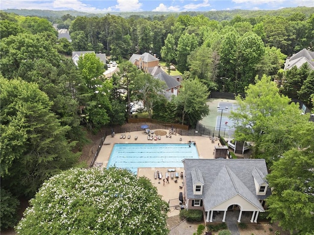 3260 Kingshouse Commons, Johns Creek, GA 30022 - aerial view of property and surrounding area featuring a forest