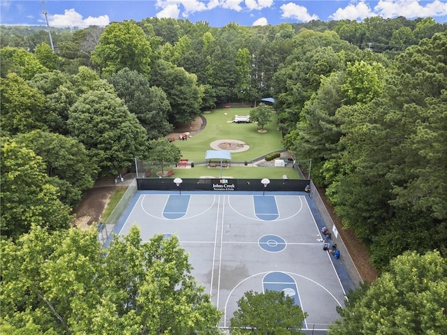 3260 Kingshouse Commons, Johns Creek, GA 30022 - view of sport court featuring community basketball court, a view of trees, and a yard
