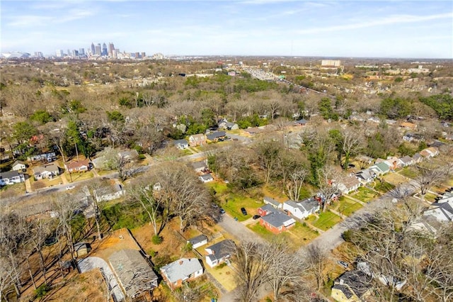 drone / aerial view featuring a view of city