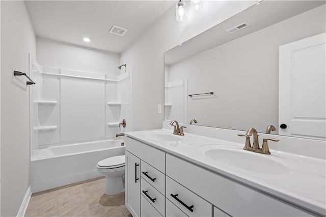 313 Foxglove Way, Mcdonough, GA 30253 - full bath with a sink, toilet, and visible vents