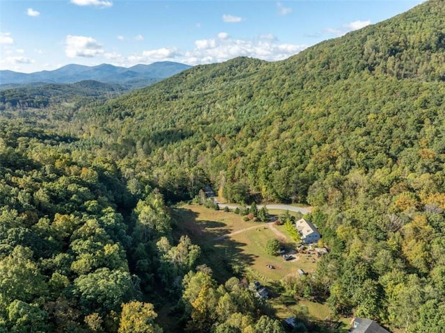 bird's eye view featuring a mountain view