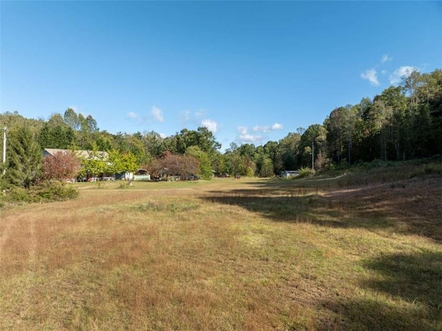 view of yard featuring a rural view