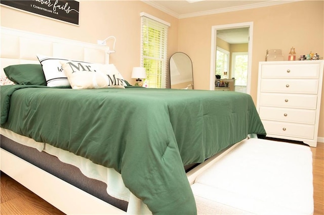 1473 Wildwood Way, Hampton, GA 30228 - bedroom featuring ornamental molding, multiple windows, and wood finished floors