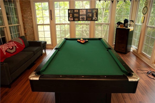 1473 Wildwood Way, Hampton, GA 30228 - recreation room with pool table and wood finished floors