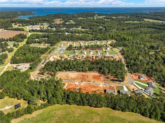 aerial view featuring a forest view