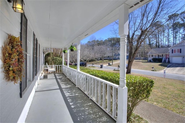 view of patio / terrace with a porch