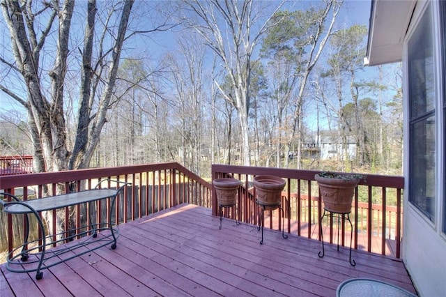 view of wooden terrace