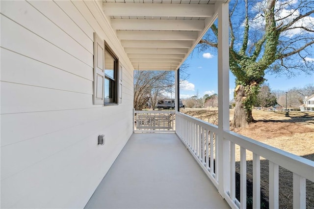 balcony with a porch