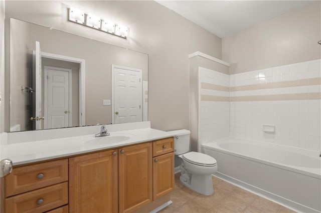 426 Pembrooke Cir Unit 426, Alpharetta, GA 30004 - bathroom featuring toilet, tile patterned flooring, and vanity