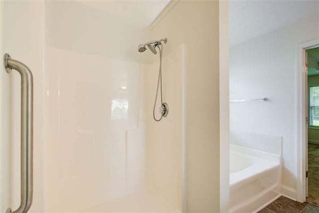 221 Glenview Trl, Griffin, GA 30224 - bathroom featuring a shower and a garden tub