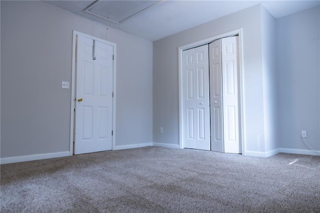 unfurnished bedroom with carpet flooring