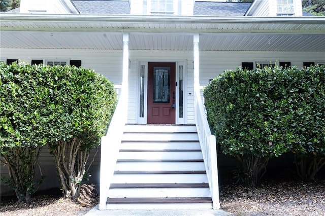 view of doorway to property