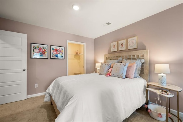 bedroom with carpet floors