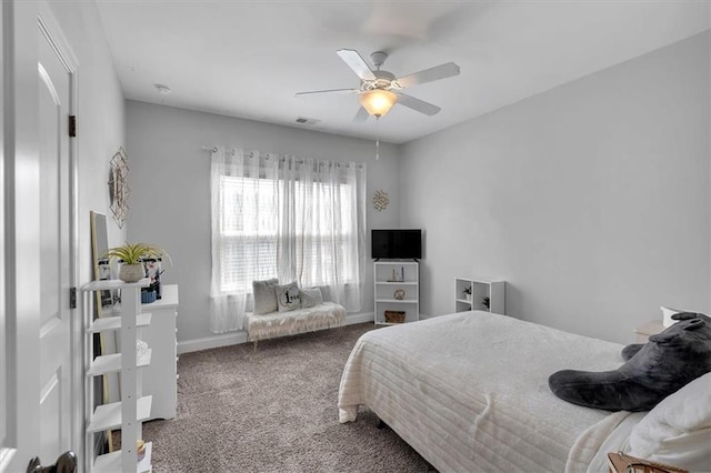 2953 Balvenie Pl, Acworth, GA 30101 - bedroom with carpet flooring, ceiling fan, and baseboards