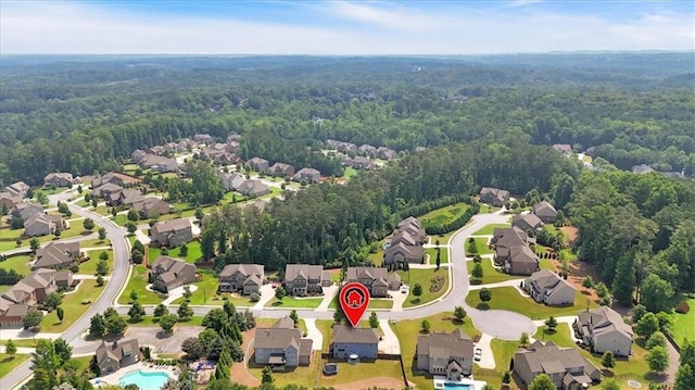 2953 Balvenie Pl, Acworth, GA 30101 - aerial view of residential area featuring a forest
