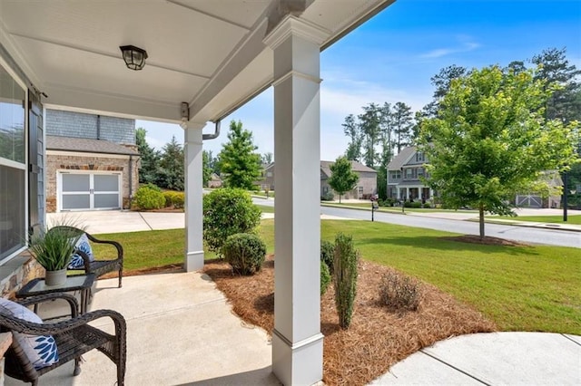 2953 Balvenie Pl, Acworth, GA 30101 - covered porch featuring a lawn