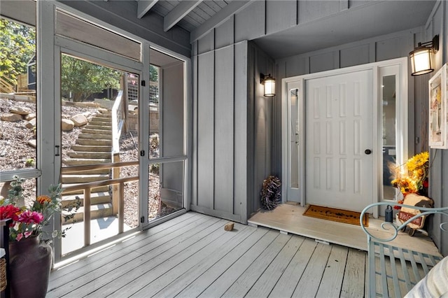 114 Narrows Loop, Waleska, GA 30183 - doorway to property with board and batten siding
