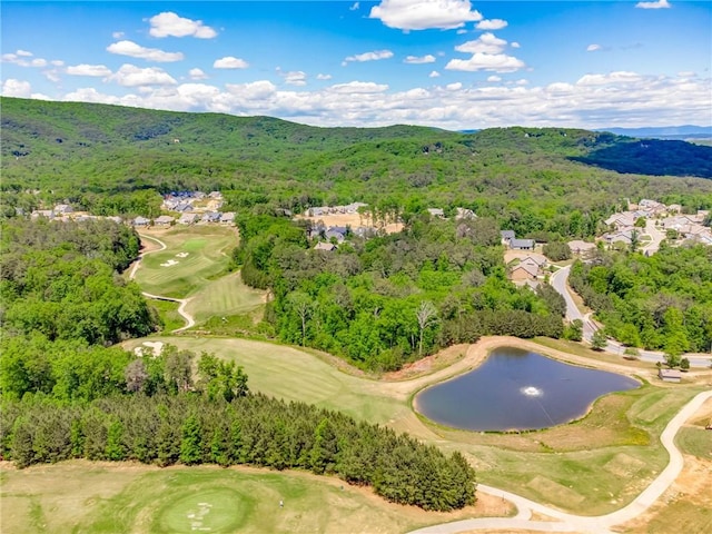 114 Narrows Loop, Waleska, GA 30183 - aerial view of property's location with a golf course, nearby suburban area, and a water and mountain view