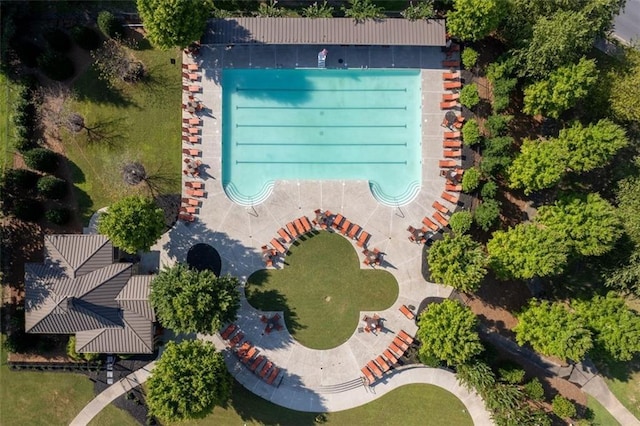 114 Narrows Loop, Waleska, GA 30183 - view from above of property featuring a pool