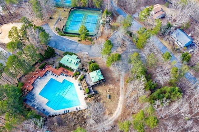 114 Narrows Loop, Waleska, GA 30183 - aerial view of property's location with a pool area