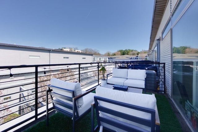 balcony featuring outdoor lounge area