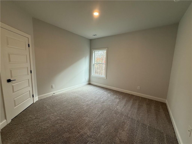 view of carpeted empty room