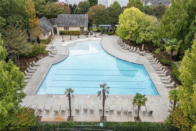 view of pool with a patio