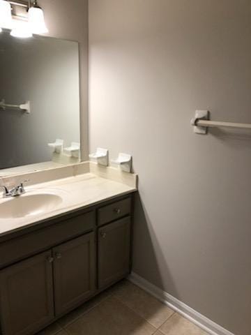 bathroom featuring tile patterned floors and vanity