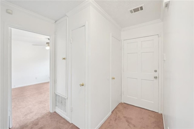 742 Redland Dr, Jonesboro, GA 30238 - hallway with light colored carpet and ornamental molding