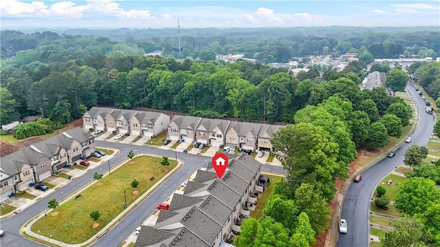 aerial view featuring a residential view