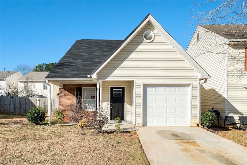 view of front of house featuring a garage