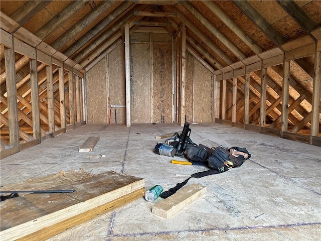 view of attic