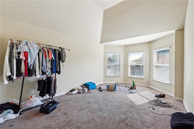 1417 Sterlingbrooke Dr, Powder Springs, GA 30127 - interior space featuring carpet floors and lofted ceiling