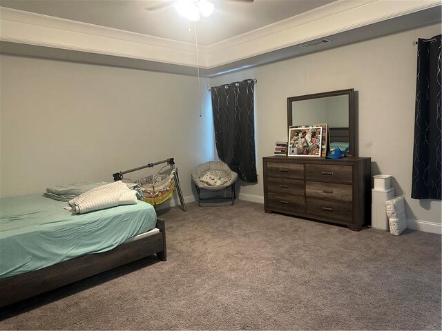 495 Sterling Creek Way, Loganville, GA 30052 - carpeted bedroom with ceiling fan and ornamental molding