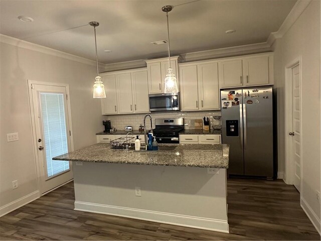 495 Sterling Creek Way, Loganville, GA 30052 - corridor featuring crown molding and dark wood-type flooring