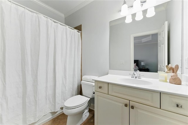 4080 Glen Hill Way NE, Marietta, GA 30066 - ensuite bathroom with crown molding, toilet, and vanity