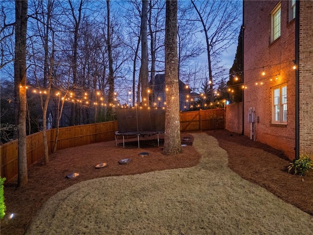 4080 Glen Hill Way NE, Marietta, GA 30066 - fenced backyard featuring a trampoline