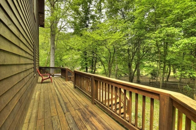 view of wooden deck