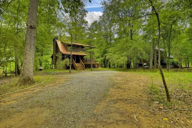exterior space featuring stairway