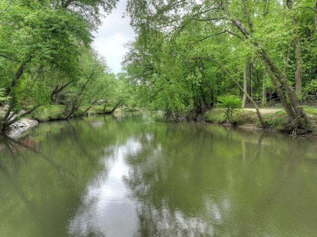 property view of water with a view of trees