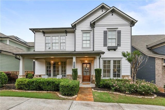 2013 White Cypress Ct, Smyrna, GA 30082 - view of front of property featuring a porch and stone siding